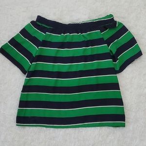 Off the Sholder, Striped Shirt L The Mason Jar